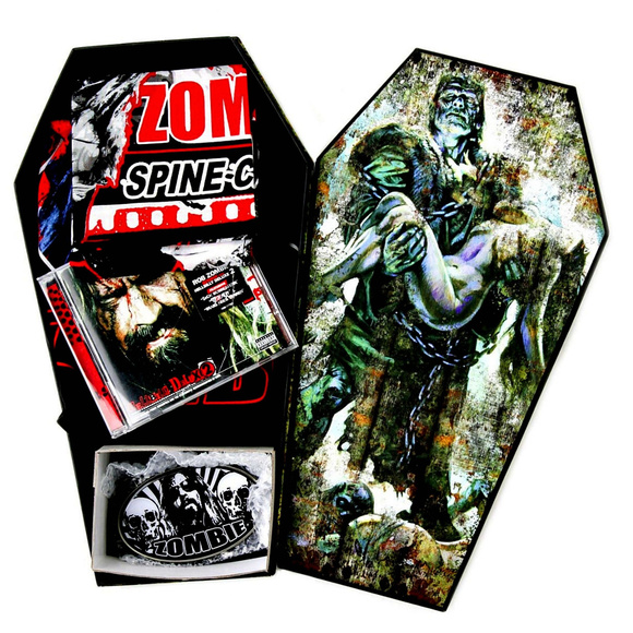 Rob Zombie HellBilly Deluxe 2 Coffin Box metal rock Official T-shirt set NWT